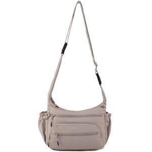 3659 Trendy Nylon Crossbody Bags ,Multi-Pocket Shoulder Handbag Lightweight